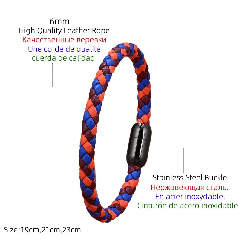Black Braided Leather Bracelet with Green Jade Beads - Stylish Multi-Layer Magnetic Clasp Jewelry for Casual Wear and Gifts