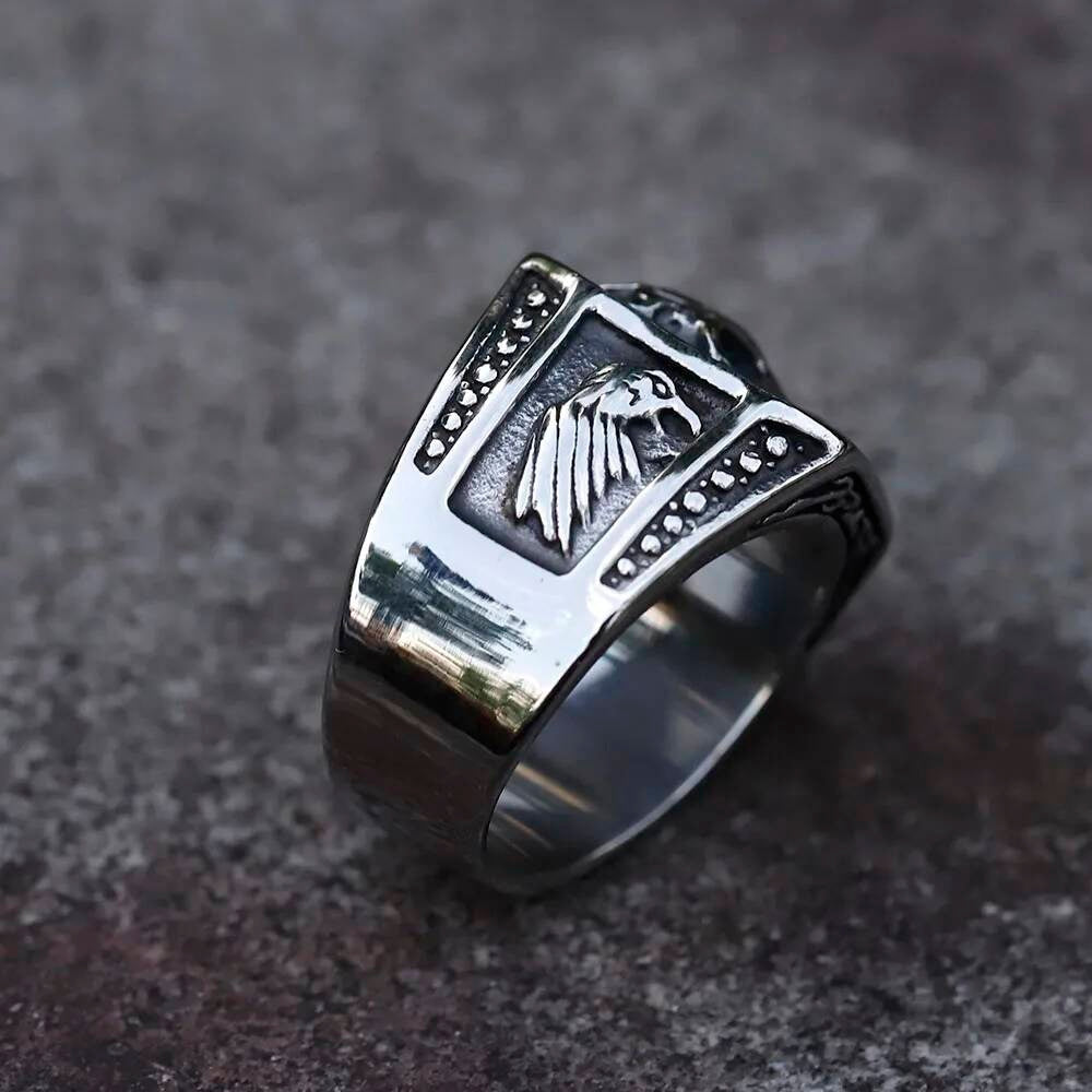 Retro Skull Ring - Stainless Steel Gothic Punk Jewelry for Teens