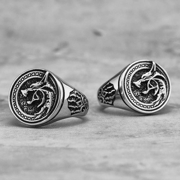 Viking Wolf Paw Ring 316L Stainless Steel Punk Jewelry for Men