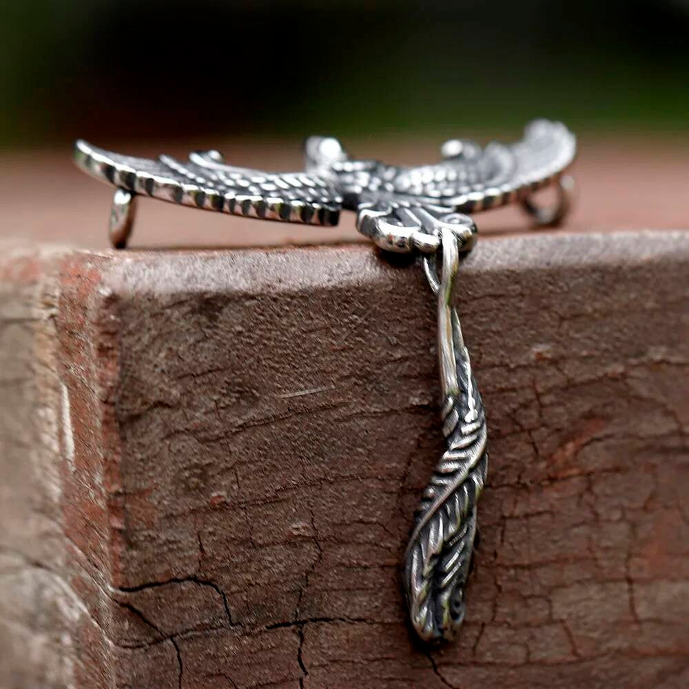 Angel Wings Pendant Necklace – Stainless Steel Spiritual Feather Necklace