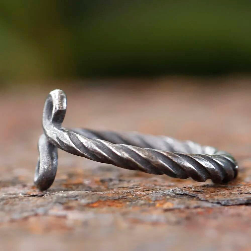 Troll Cross Viking Amulet Ring – 316L Stainless Steel Norse Statement Band
