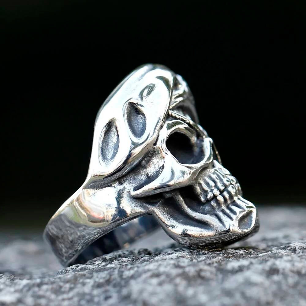Pirate Skull Ring – 316L Stainless Steel Biker Statement Band