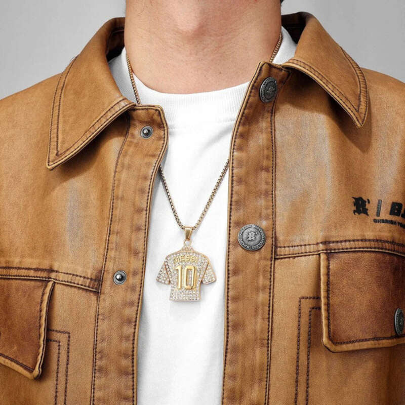 Sparkling Football Jersey Pendants - Messi #10, Messi #30, Ronaldo #7, Stylish Sports Jewelry