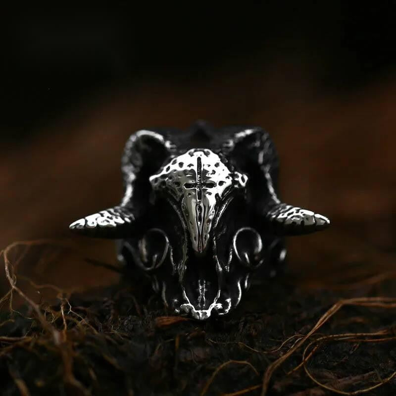 Tibetan Antelope Ring – 316L Stainless Steel Bold Punk-Animal Statement Band
