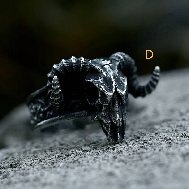 Tibetan Antelope Ring – 316L Stainless Steel Bold Punk-Animal Statement Band