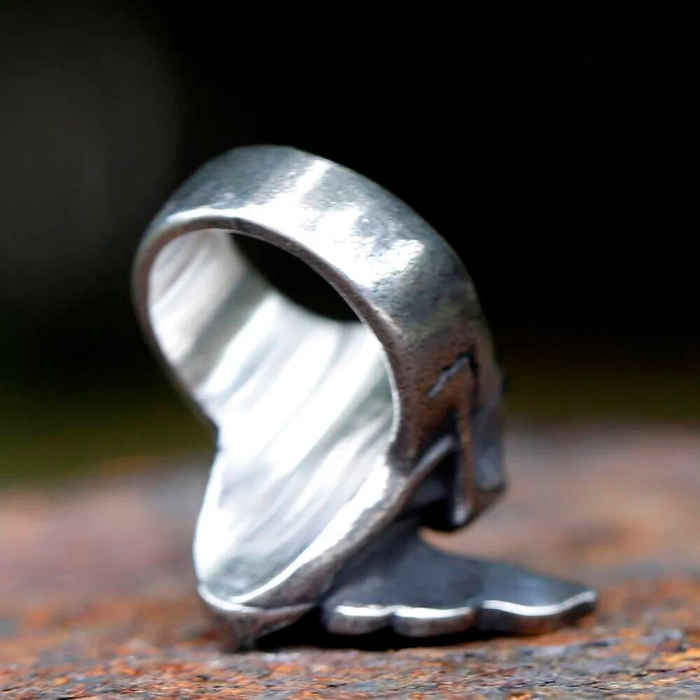 Moth & Skull Stainless Steel Ring - Retro Punk Hip Hop Gothic Men's Jewelry Gift