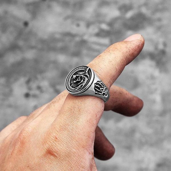 Viking Wolf Paw Ring 316L Stainless Steel Punk Jewelry for Men