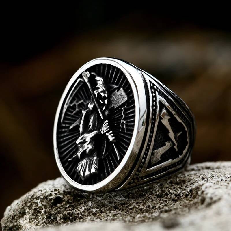 Hell Grim Reaper Skull Ring - Sons of Anarchy Style Stainless Steel Men's Jewelry BR8-949