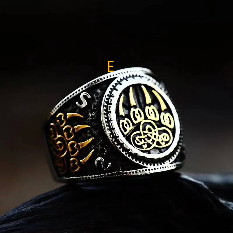 Odin Raven & Wolf Totem Ring – 316L Stainless Steel Norse Amulet Set