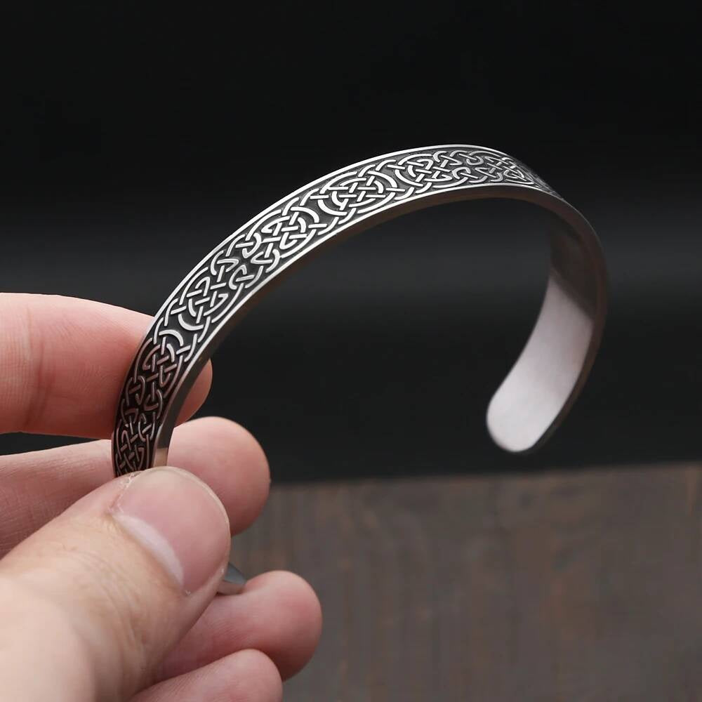 Viking Rune Bracelet – Nordic Stainless Steel Cuff