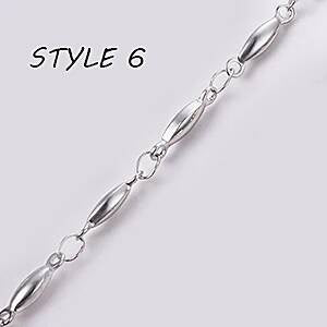 1Pc Length 18cm-100cm Stainless Steel Long Hand-made Chain Necklaces For Women Sier Color Heart Necklace Ladies Jewelry style 6