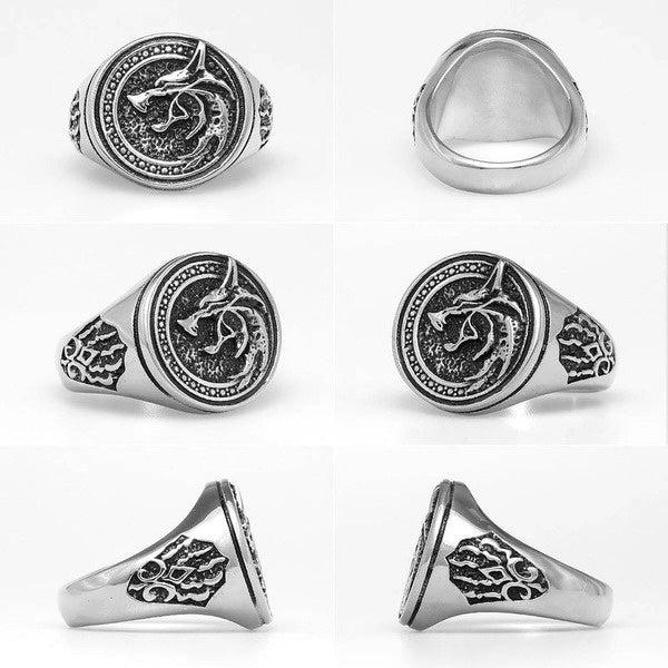 Viking Wolf Paw Ring 316L Stainless Steel Punk Jewelry for Men