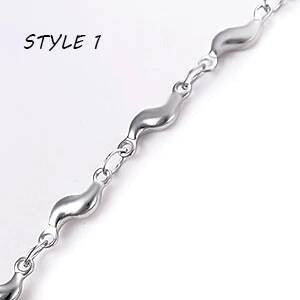 1Pc Length 18cm-100cm Stainless Steel Long Hand-made Chain Necklaces For Women Sier Color Heart Necklace Ladies Jewelry style 1