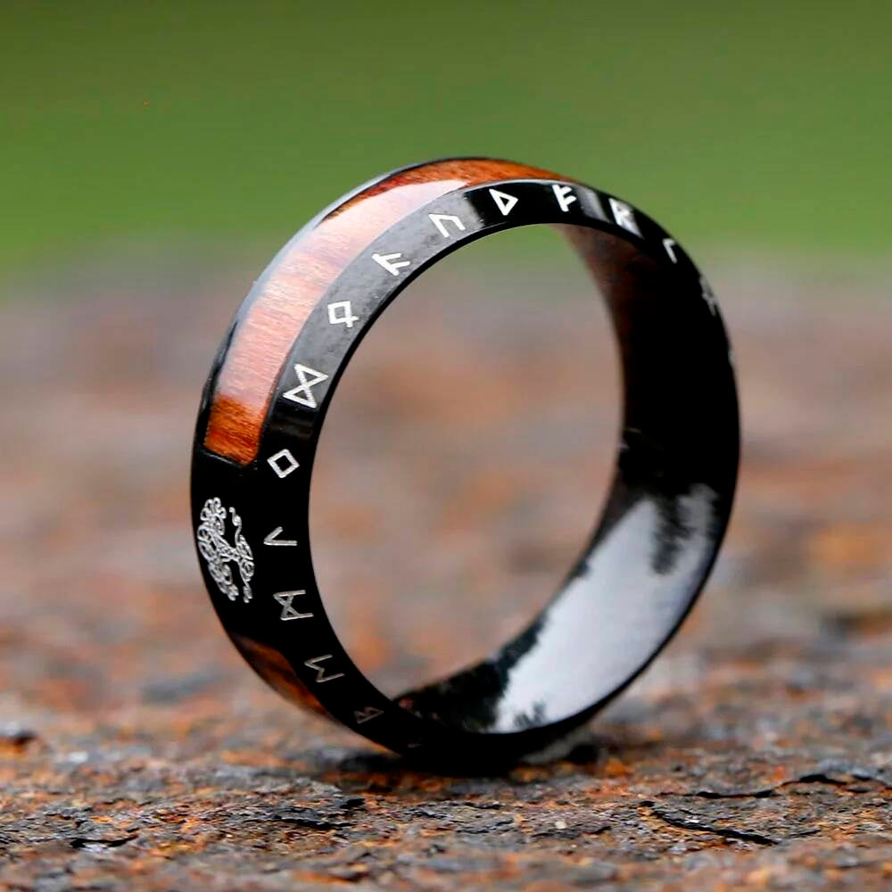 Viking Tree of Life Ring – 316L Stainless Steel Norse Amulet Band