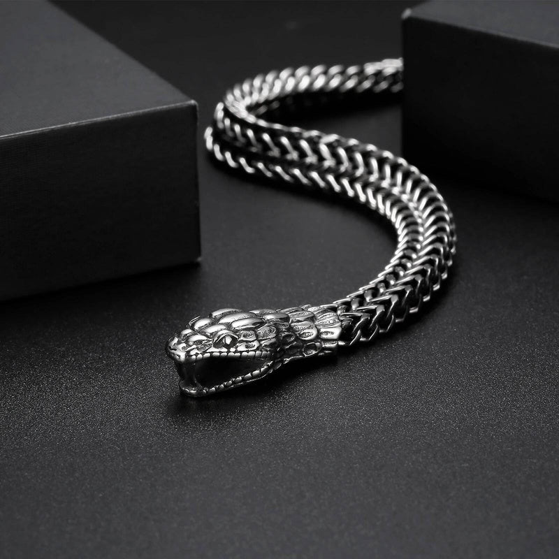 8mm Snake Necklace & Bracelet Jewelry Set Men Women Stainless Steel 316L Gold/Sier Color Mesh Chain Lover Gift