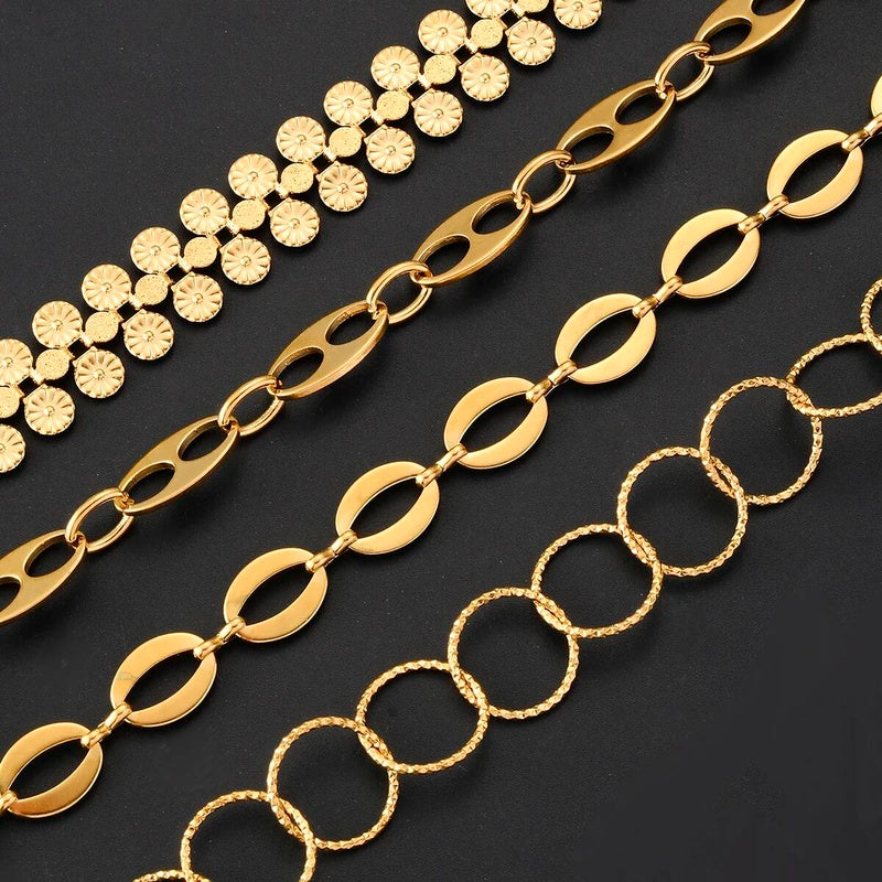 1 piece Stainless Steel Bracelet Necklace For Women Men Gift Huge Handmade Link Chain Jewelry Not allergic