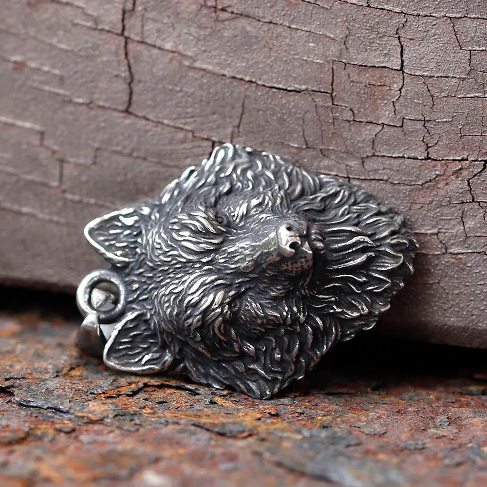 Wolf Head Pendant Necklace – Viking Stainless Steel Animal Totem Jewelry