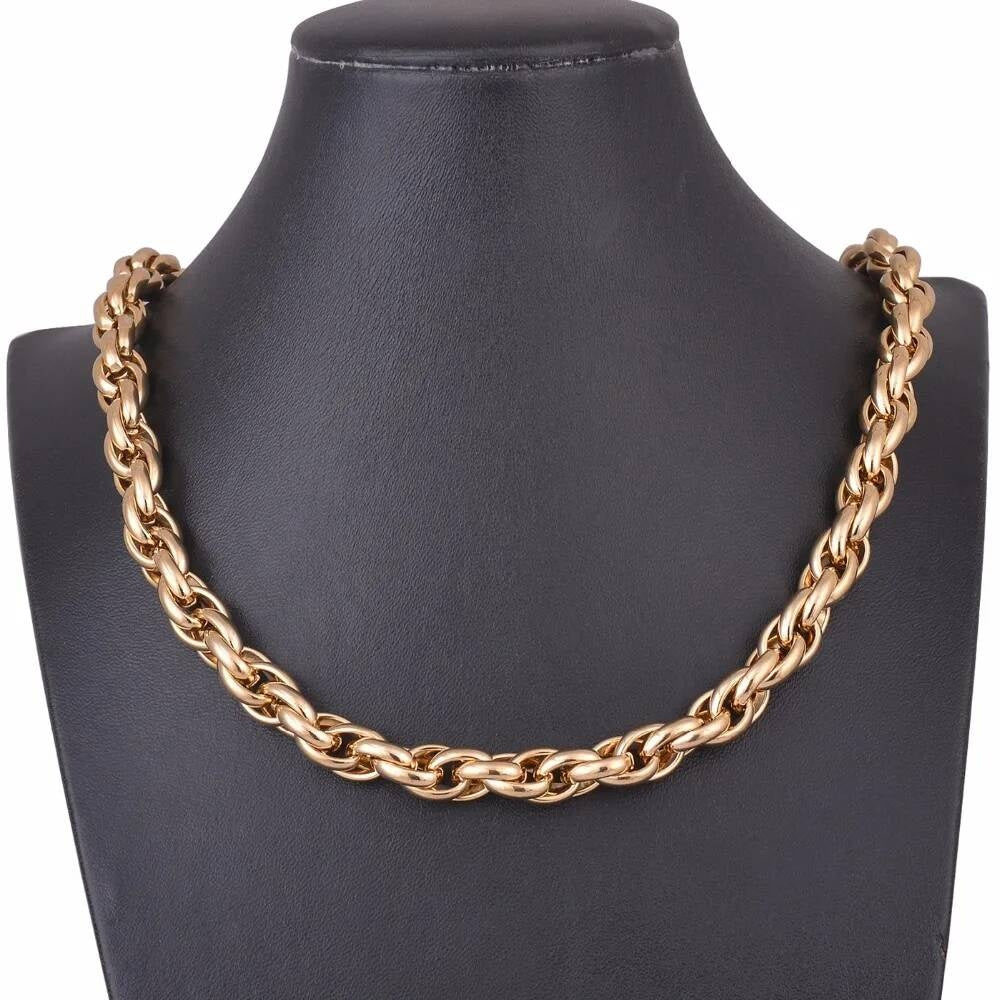 1Pc 9mm Width 22 length Men's Large heavy Rope Necklace 316L Stainless Steel Punk Jewelry
