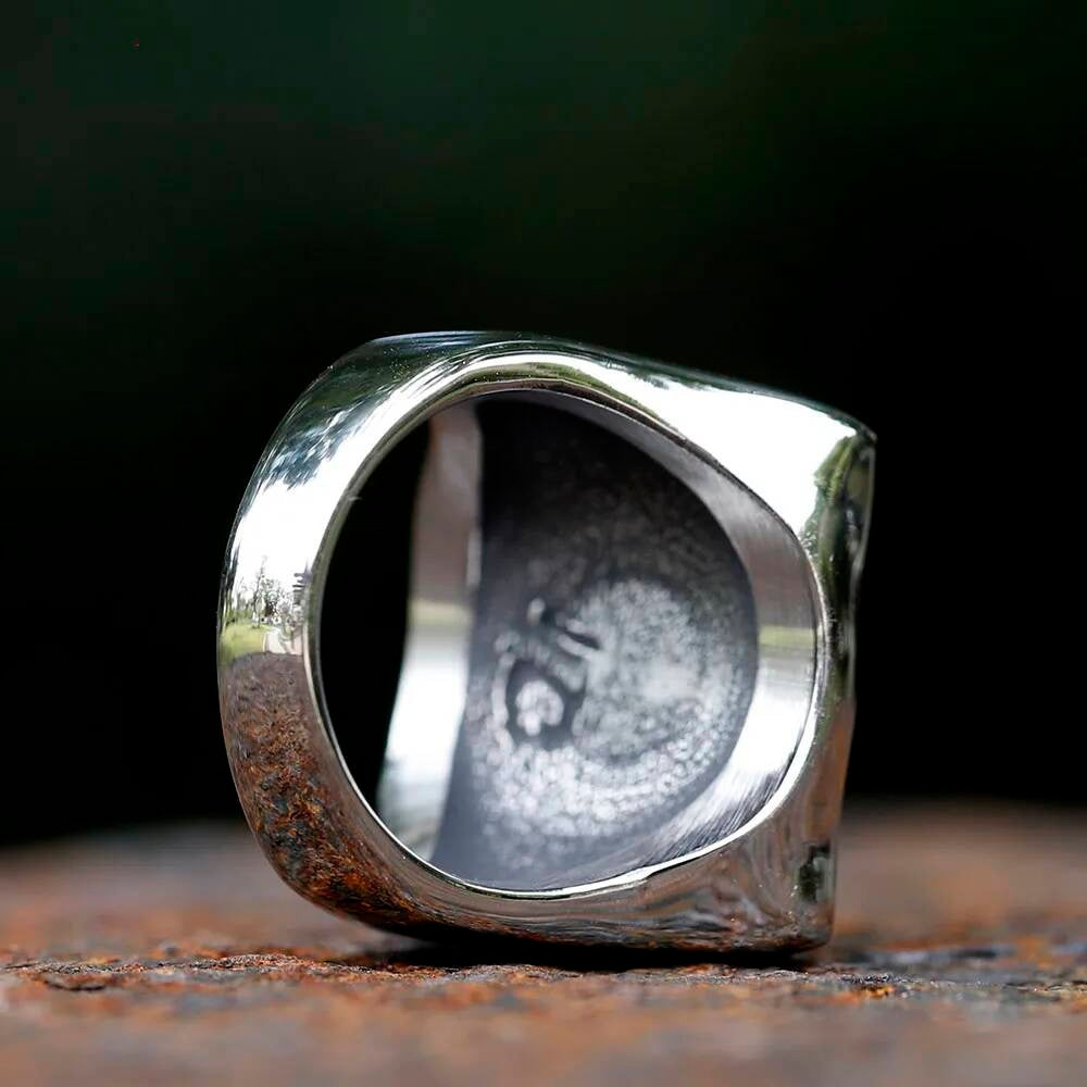 Crown Skull & Poker Ring - Royal Gothic Stainless Steel Men's Punk Jewelry