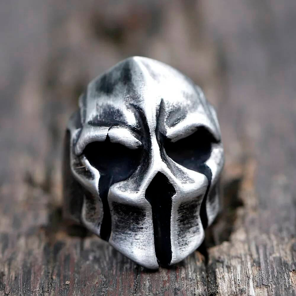 Punisher Mask Skull Ring - Vintage Stainless Steel Gothic Punk Jewelry