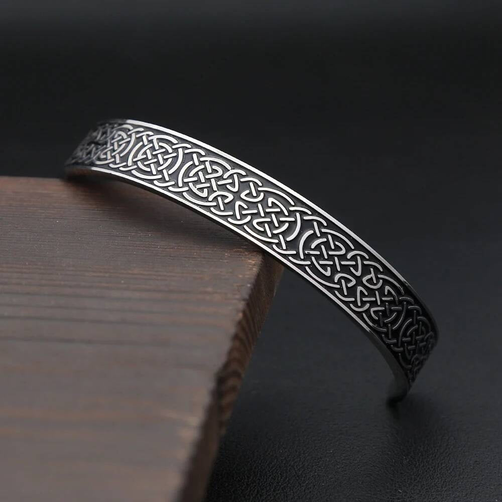 Viking Rune Bracelet – Nordic Stainless Steel Cuff