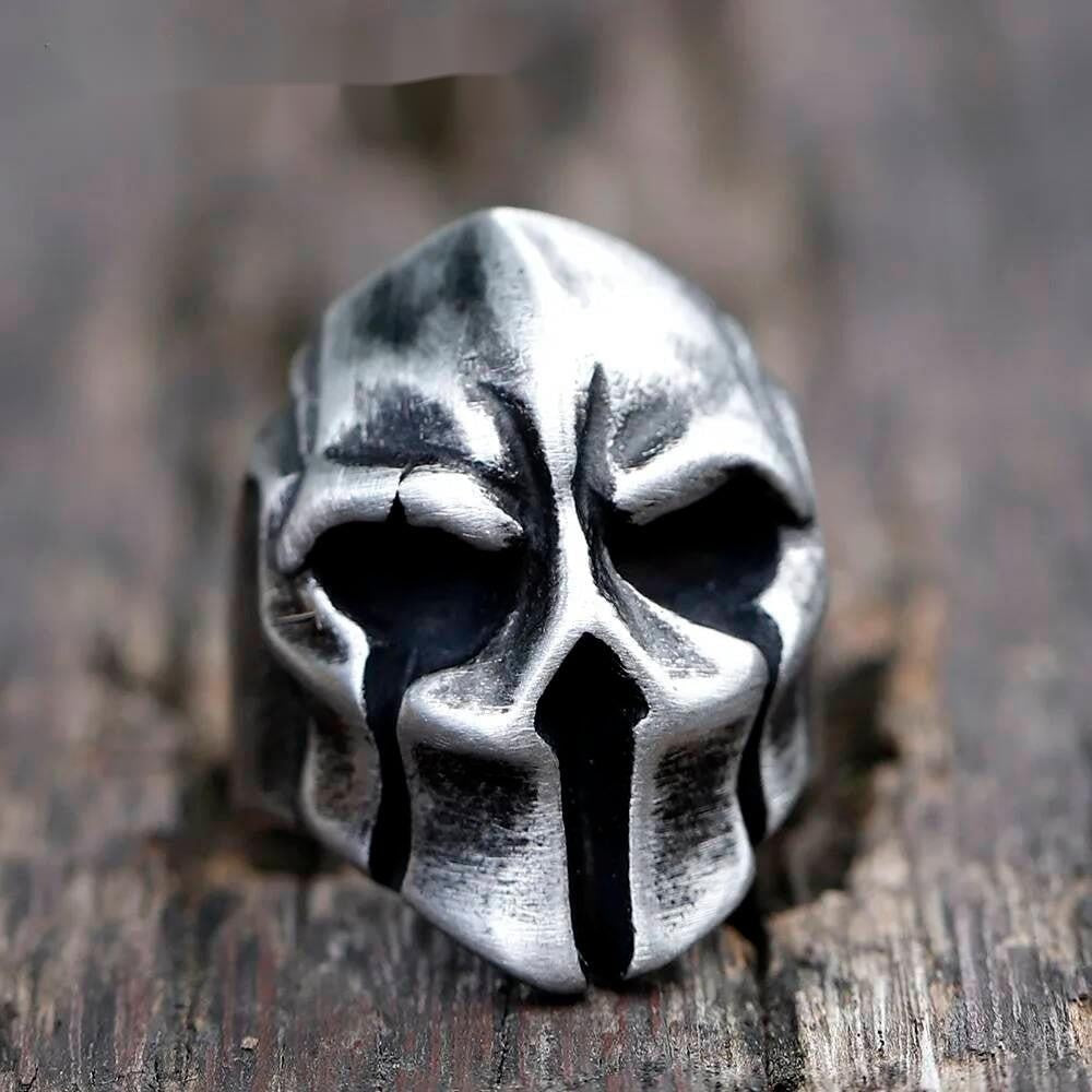 Punisher Mask Skull Ring - Vintage Stainless Steel Gothic Punk Jewelry