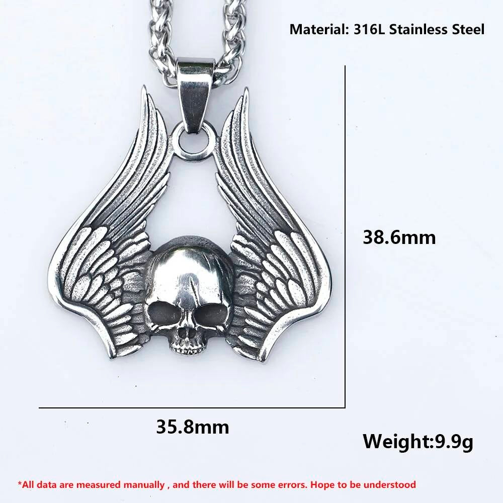 Viking Wolf Pendant Necklace Norse Mythology Stainless Steel Jewelry