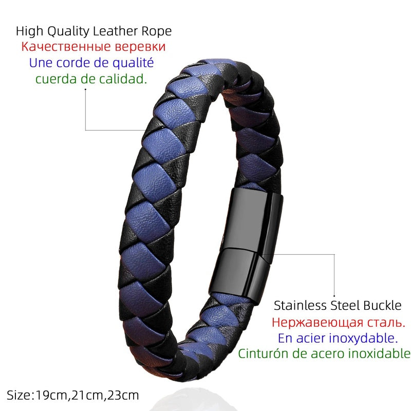 Men's Brown Leather Bracelet for Classic Gifts