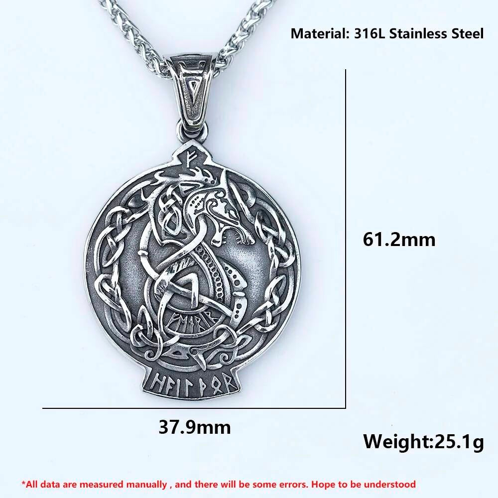 Viking Rune Pendant Necklace – Norse Mythology Amulet