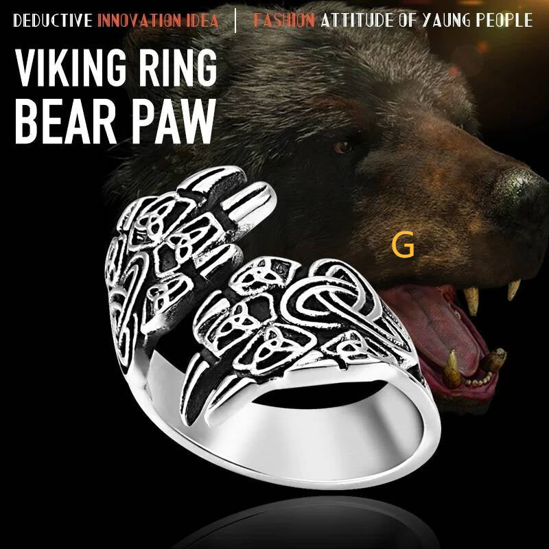 Odin Raven & Wolf Totem Ring – 316L Stainless Steel Norse Amulet Set