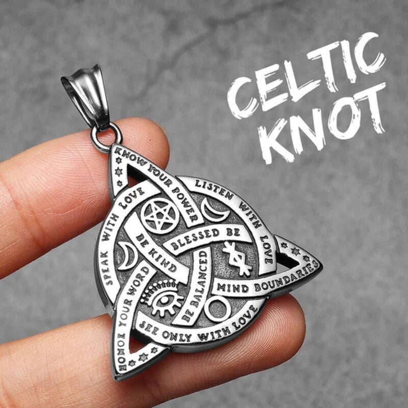 Celtic Triquetra Blessing Pendant – 316L Stainless Steel Trinity Knot Necklace N1486-Only Pendant