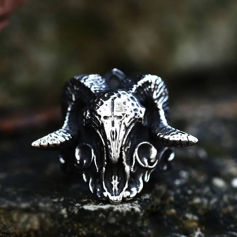 Tibetan Antelope Ring – 316L Stainless Steel Bold Punk-Animal Statement Band