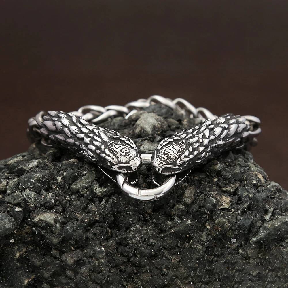 Wolf Head Chain Bracelet – Stainless Steel