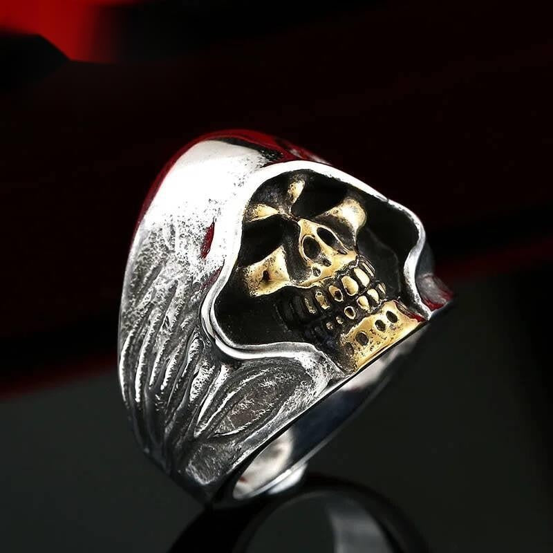 The Death Skull Ring – Vintage 316L Stainless Steel Statement Band MULTI