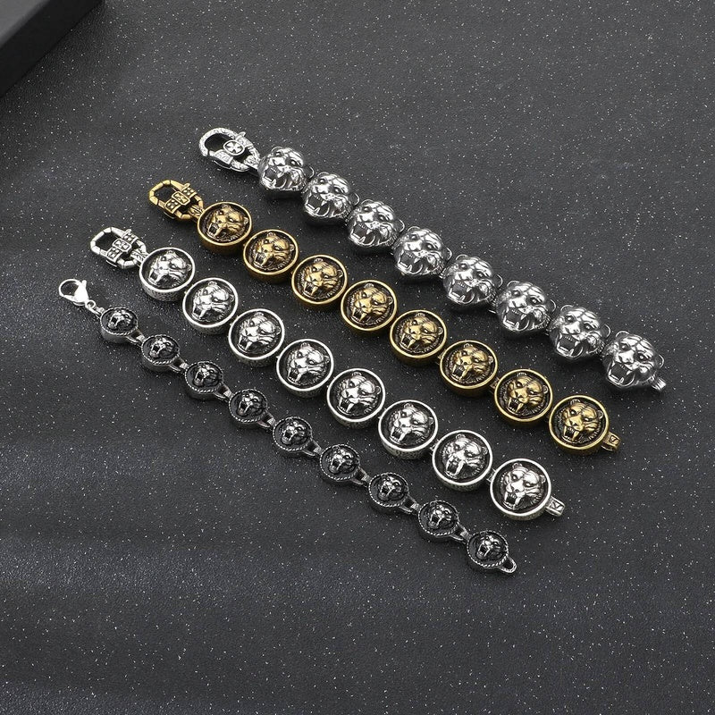 Tiger Men's Bracelet Stainless Steel 316L Punk Viking Jewelry