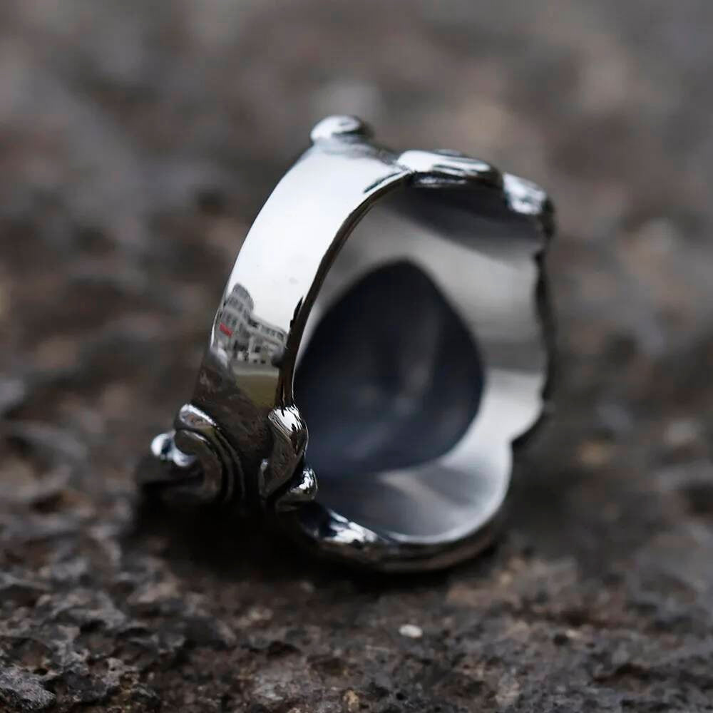 Chic Skull Punk Ring - Stainless Steel Men's Gothic Halloween Jewelry