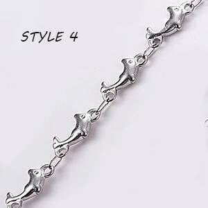 1Pc Length 18cm-100cm Stainless Steel Long Hand-made Chain Necklaces For Women Sier Color Heart Necklace Ladies Jewelry style 4