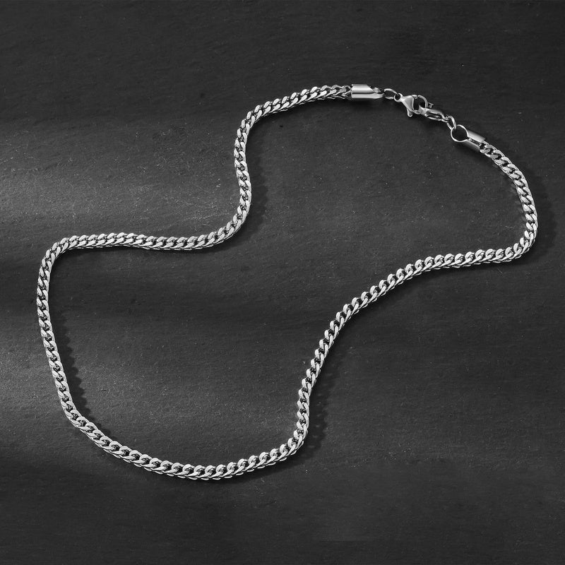 1Pc Size 3mm-5mm Gold/Sier Color 316L Stainless Steel Franco Fox tail Chain Necklace Women Men Jewelry Gift Dropshipping
