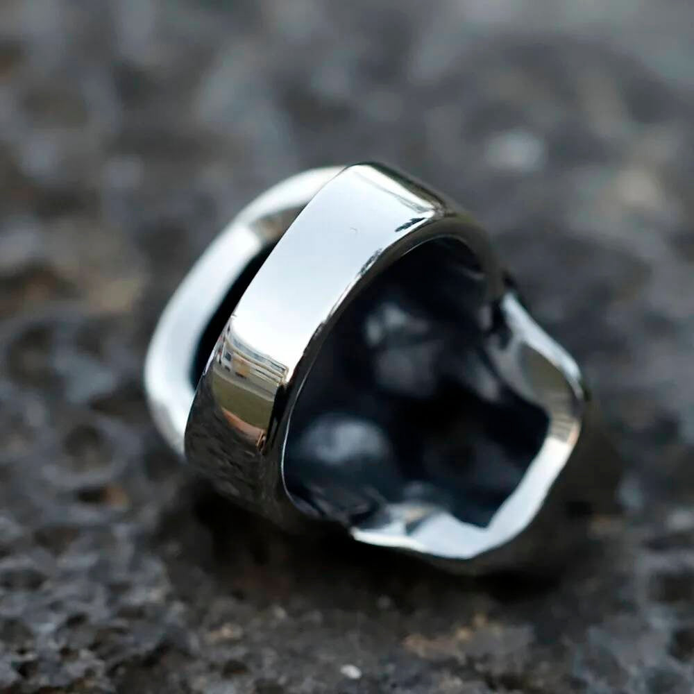 Pirate Skull Ring – 316L Stainless Steel Biker Statement Band