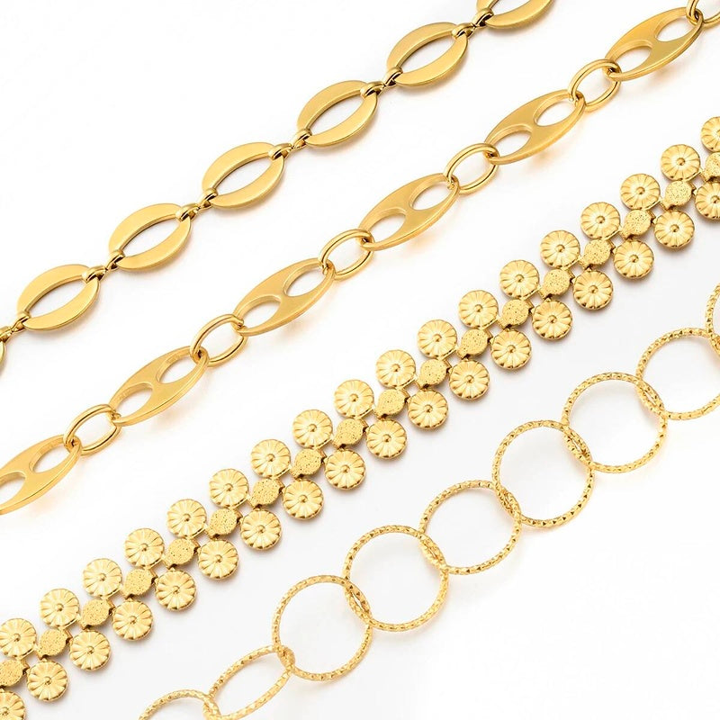 1 piece Stainless Steel Bracelet Necklace For Women Men Gift Huge Handmade Link Chain Jewelry Not allergic