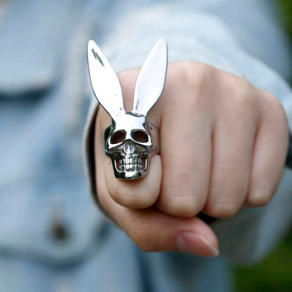 Skull Rabbit Ring - Halloween Gothic Stainless Steel Punk Jewelry Gift