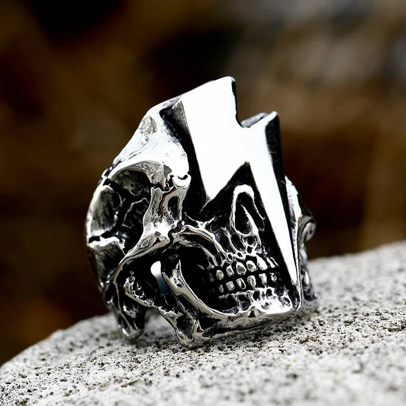 Vintage Skull Ring - Stainless Steel Punk Fashion Jewelry for Teens D STYLE