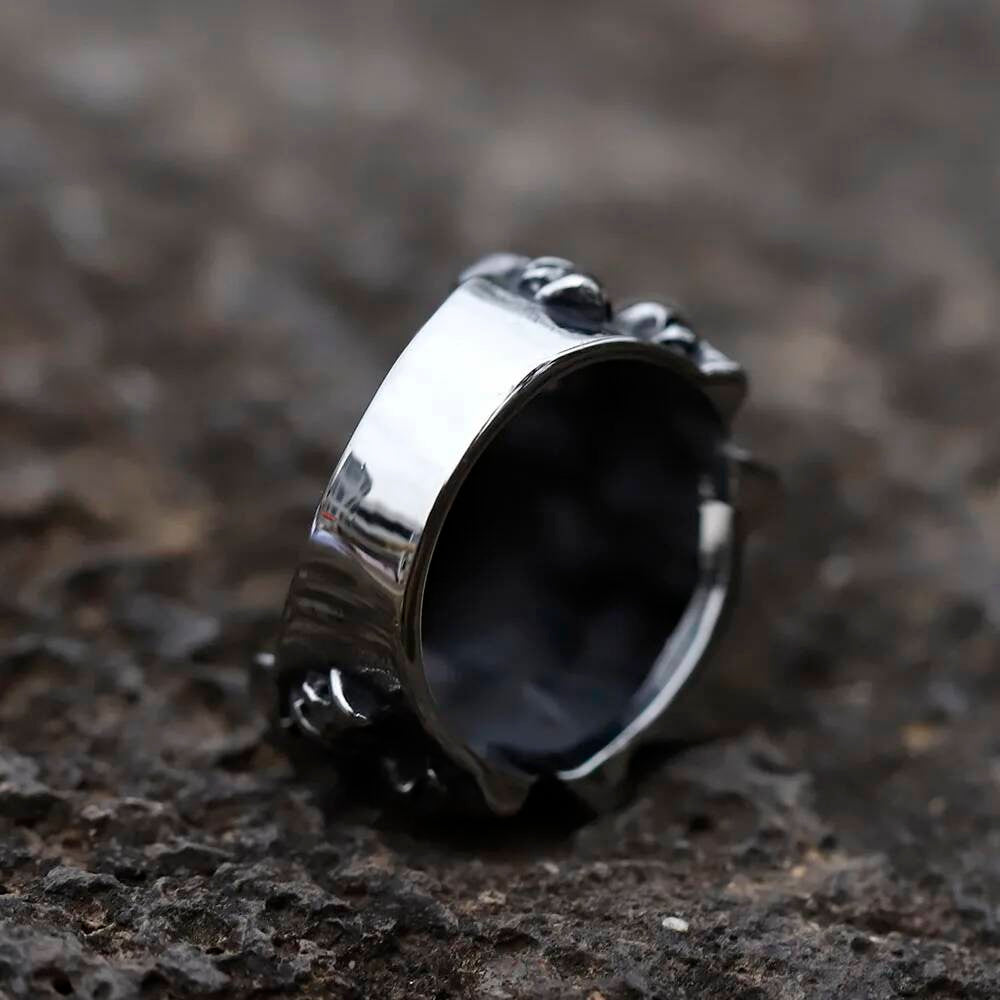 Vintage Punk Skull Ring - Gothic Stainless Steel Motorcycle Jewelry for Men
