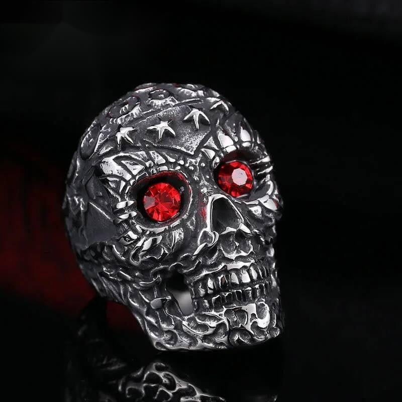 Vintage Men’s Skull Ring – 316L Stainless Steel Gothic Statement Band