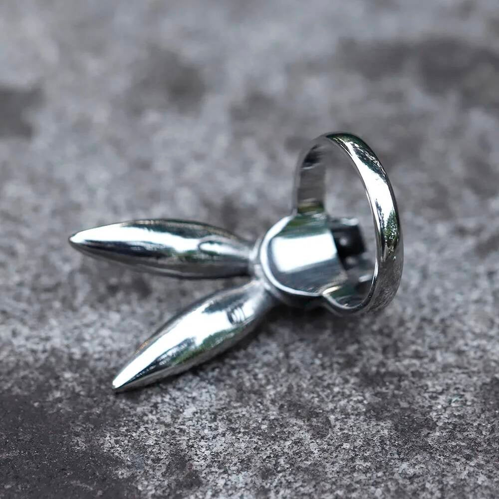 Skull Rabbit Ring - Vintage Gothic Stainless Steel Punk Jewelry for Men