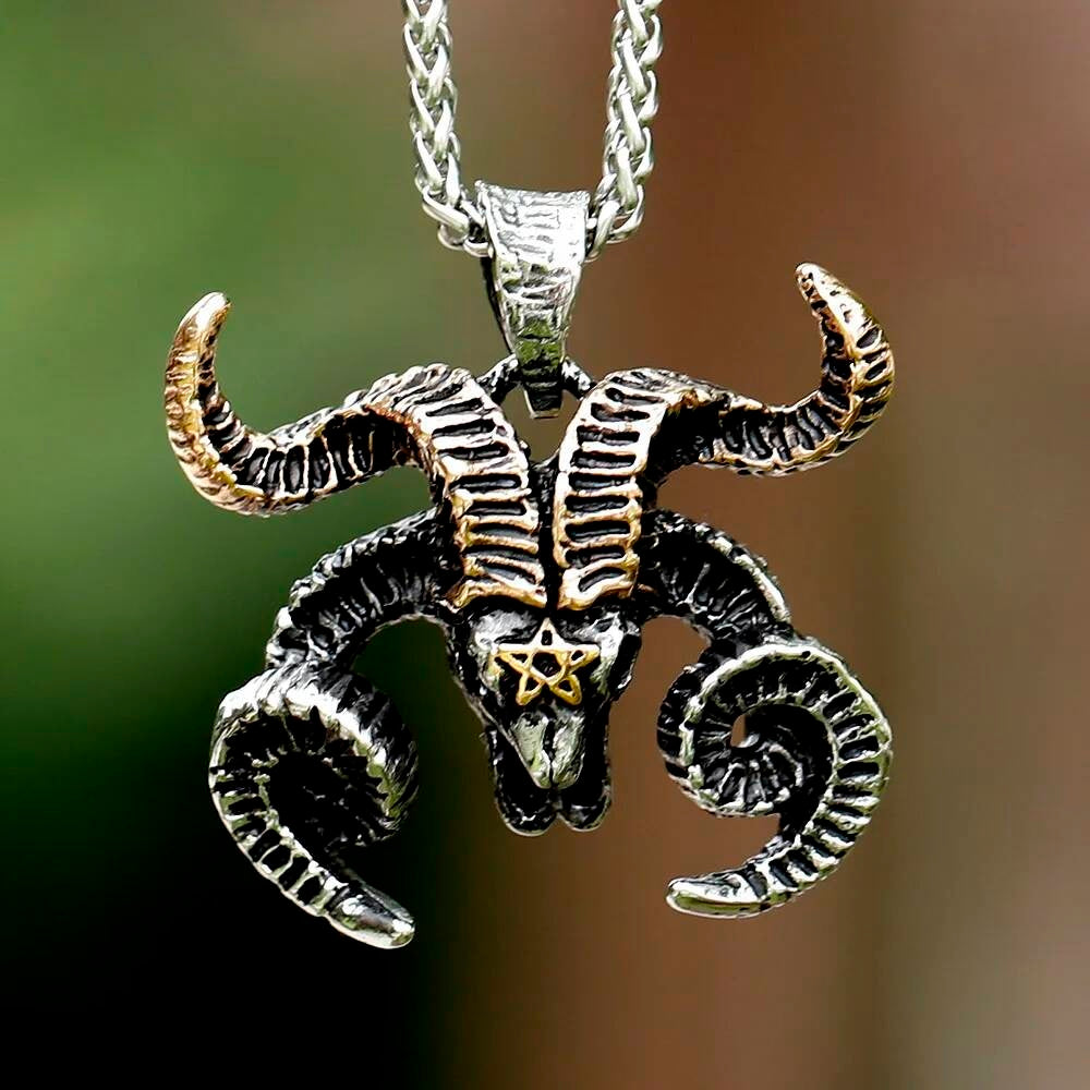 Skeletons in Coffin Pendant Necklace, Gothic Silver Jewelry with Death and Love Symbolism LP-1239 CN