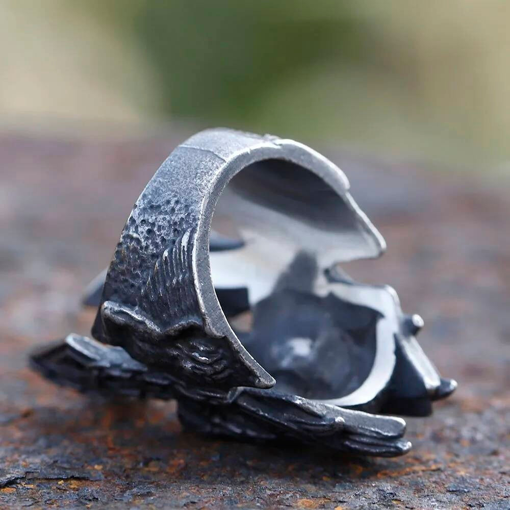 Retro Skull Signet Ring - Gothic Stainless Steel Men's Biker Party Jewelry