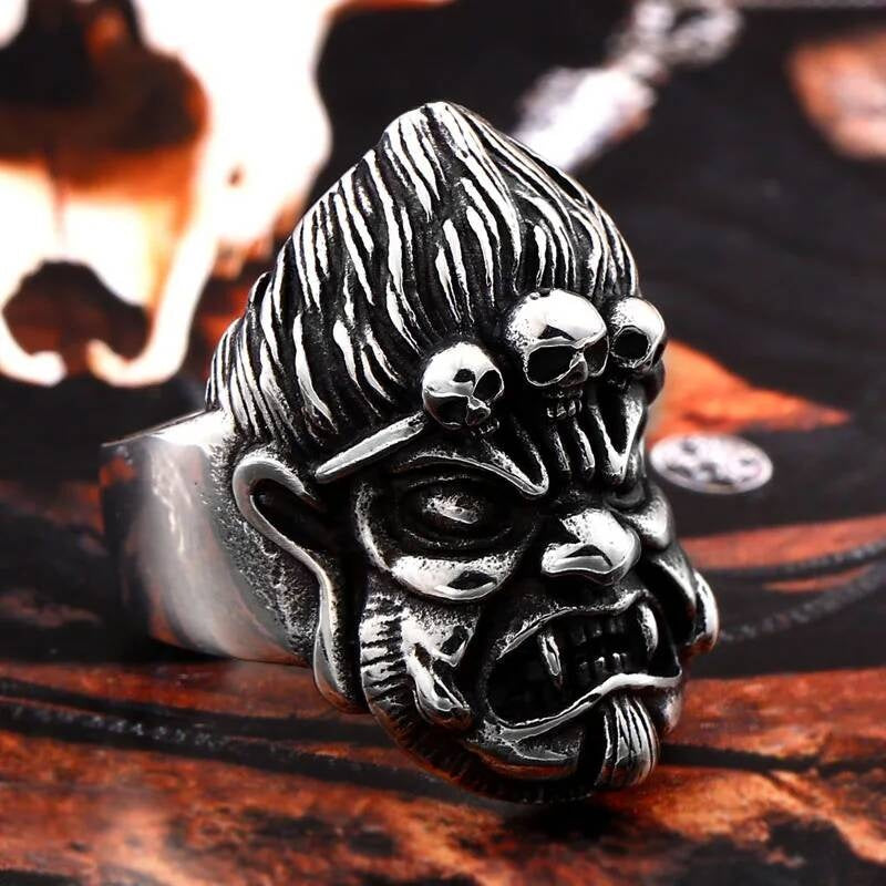 Wukong Skull Ring - Oriental Monkey King Myth 316L Stainless Steel Men's Jewelry