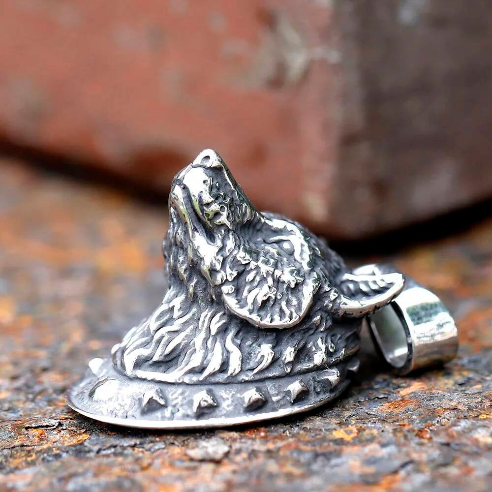 Wolf Head Pendant Necklace – Stainless Steel Symbol of Loyalty, Strength & Freedom