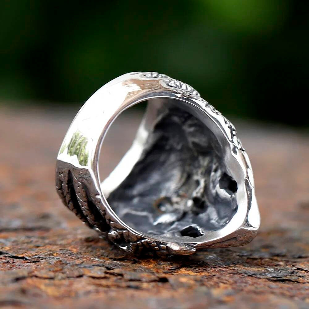Christmas Skull Charm Ring - Punk Stainless Steel Nautical Men's Jewelry Gift